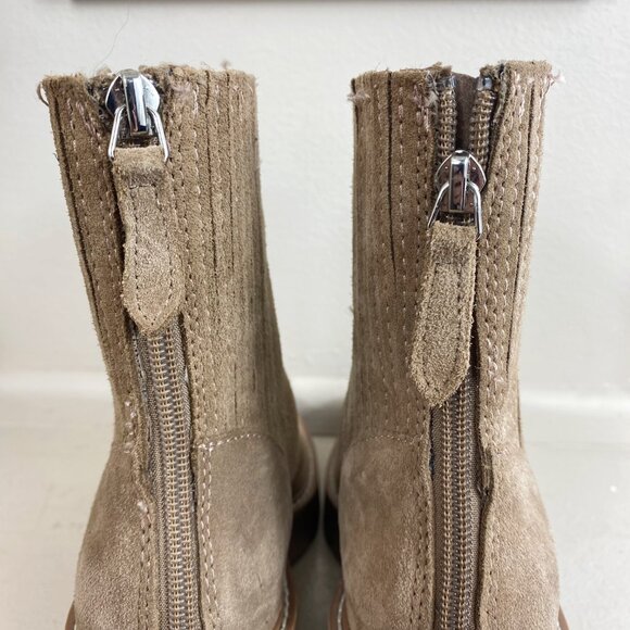 Dolce Vita Suede Lug Sole Heel Boots in Mushroom Size 6.5 - Picture 13 of 15